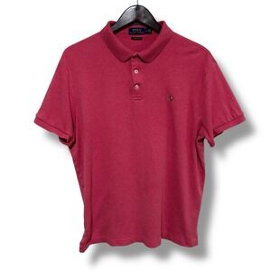 Polo Ralph Lauren Men's Embroidered‎ Logo Polo Shirt Red Size XL 22.5 x 28